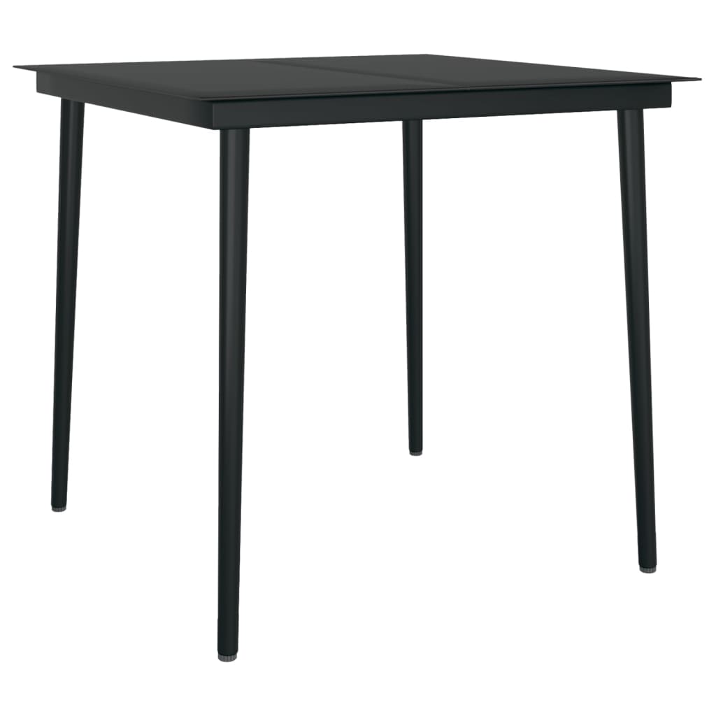 vidaXL Juego de comedor para jardín 5 piezas negro