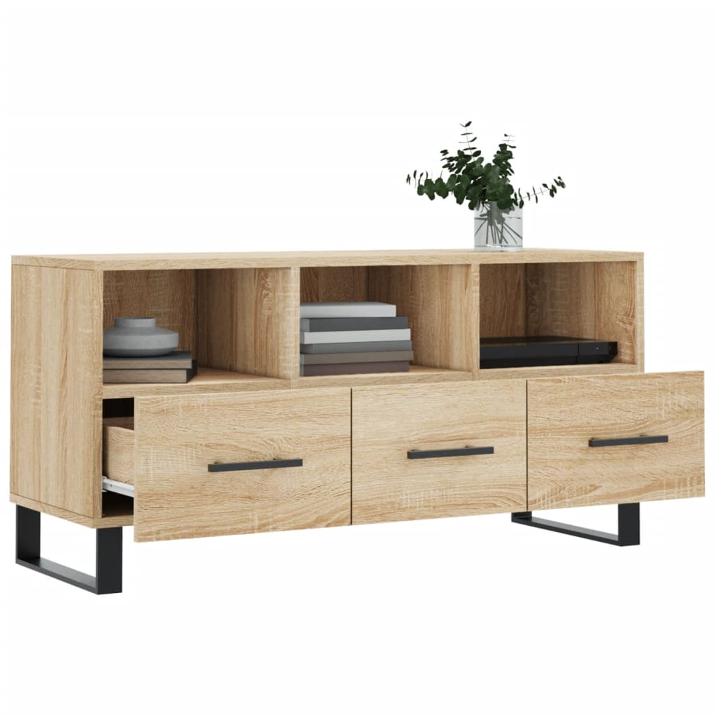 vidaXL Mueble de TV madera de ingeniería roble Sonoma 102x36x50 cm