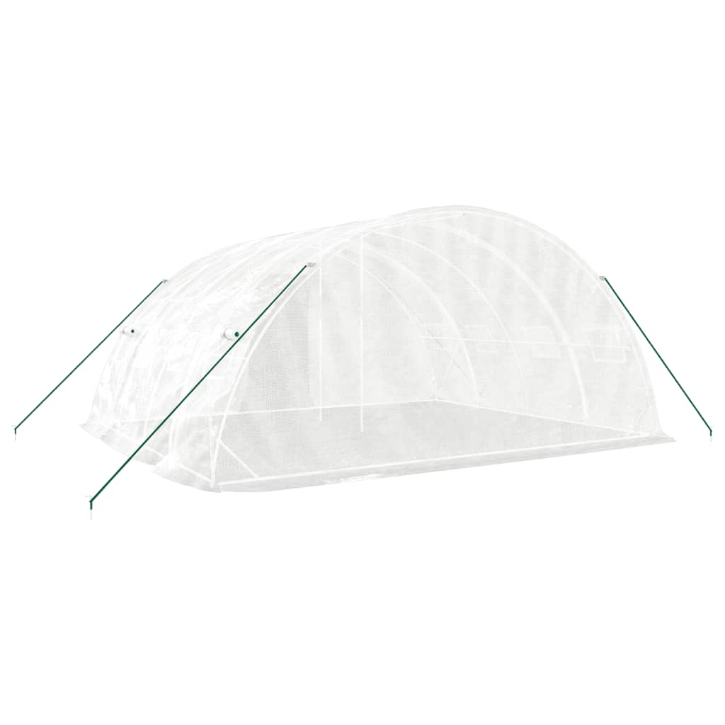 vidaXL Invernadero con estructura de acero blanco 20 m² 5x4x2,3 m