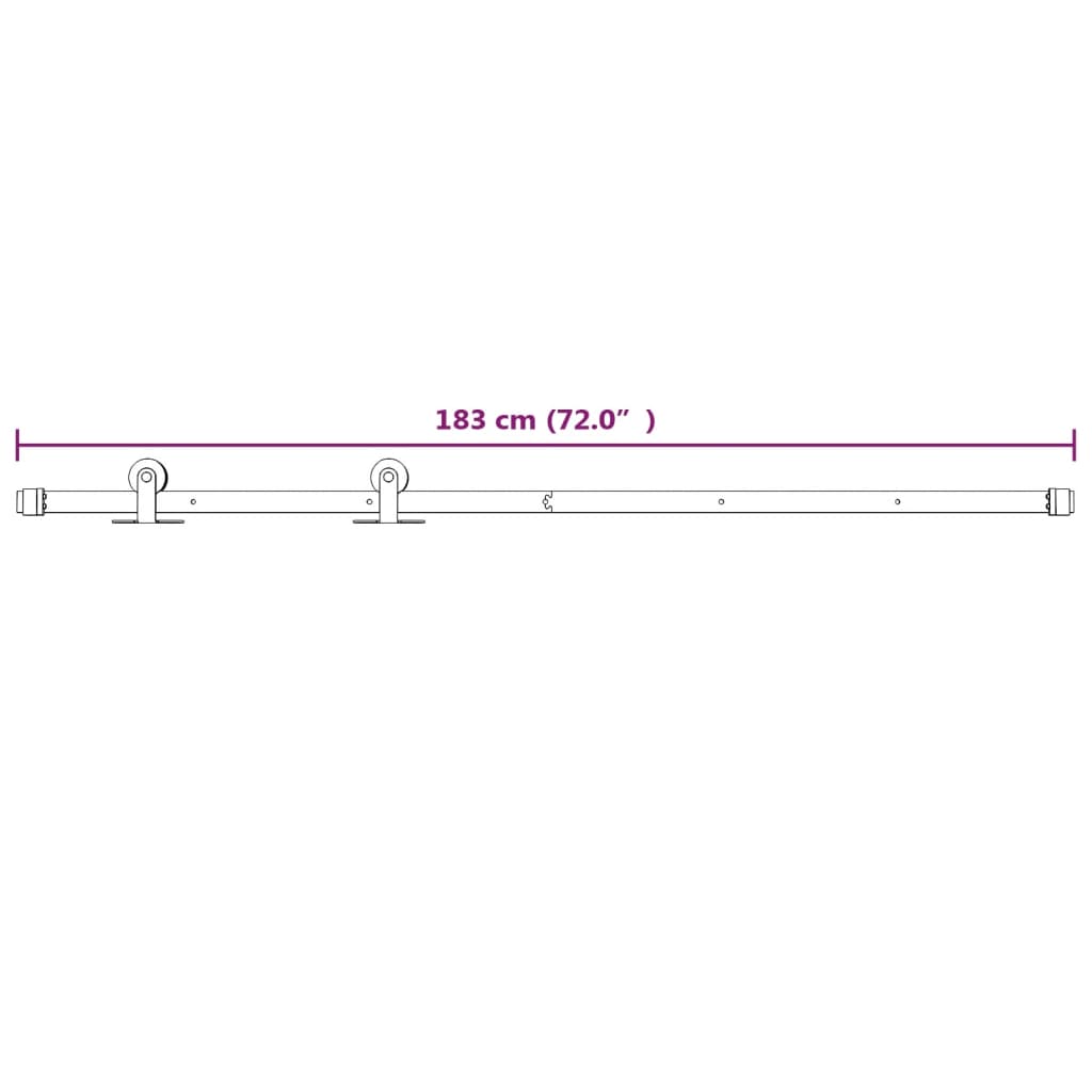 vidaXL Puerta corredera con herrajes madera maciza de pino 70x210 cm