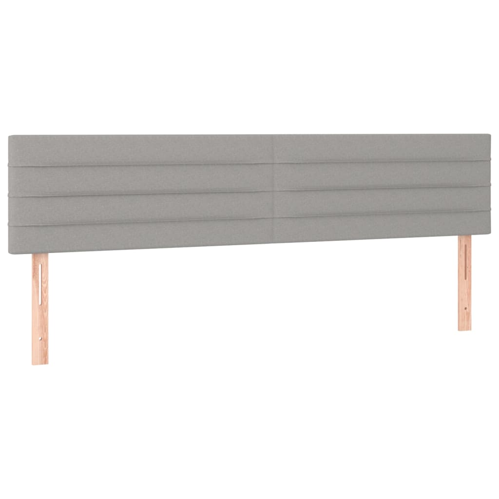 vidaXL Cabeceros 2 unidades de tela gris claro 100x5x78/88 cm