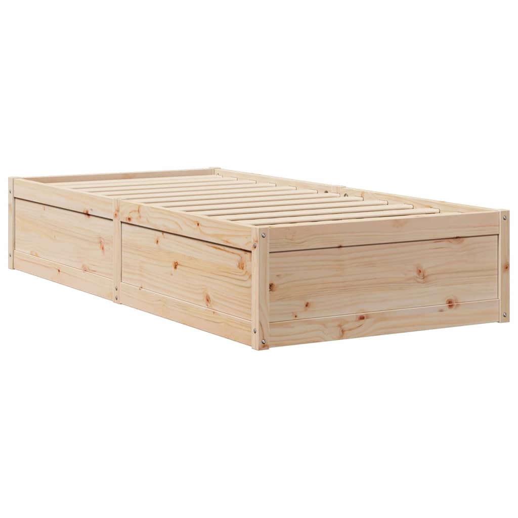 vidaXL Estructura de cama sin colchón madera maciza de pino 90x200 cm