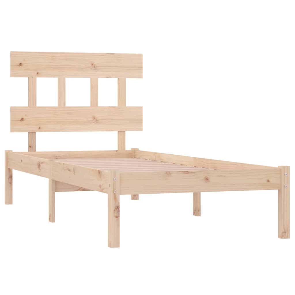 vidaXL Estructura de cama de madera maciza 100x200 cm