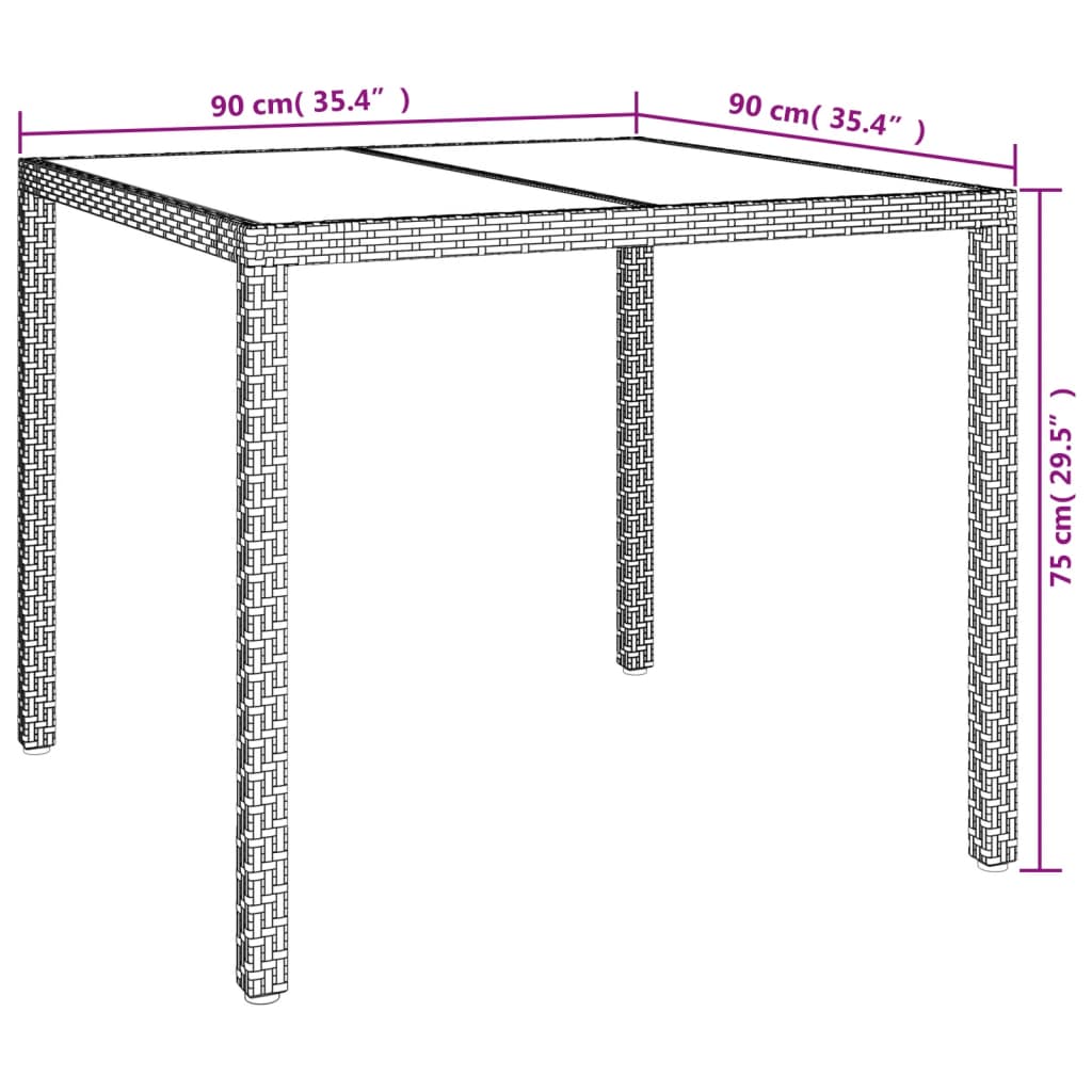 vidaXL Set de muebles jardín 5 pzas con cojines ratán sintético negro