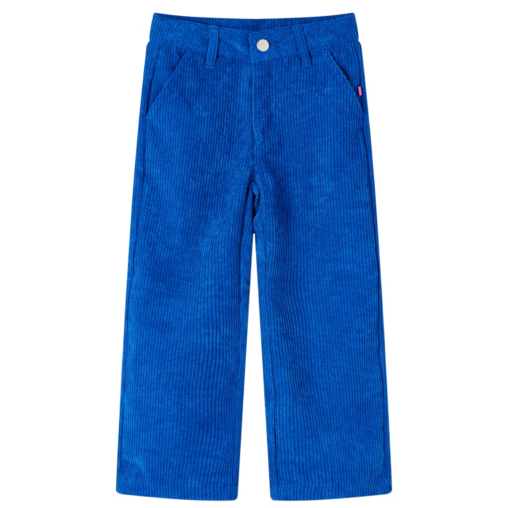 Pantalón infantil pana azul cobalto 140