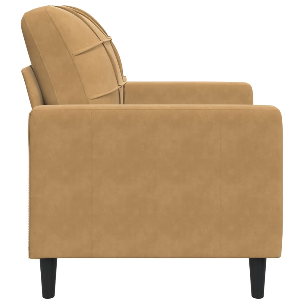 vidaXL Sillón de terciopelo marrón 60 cm