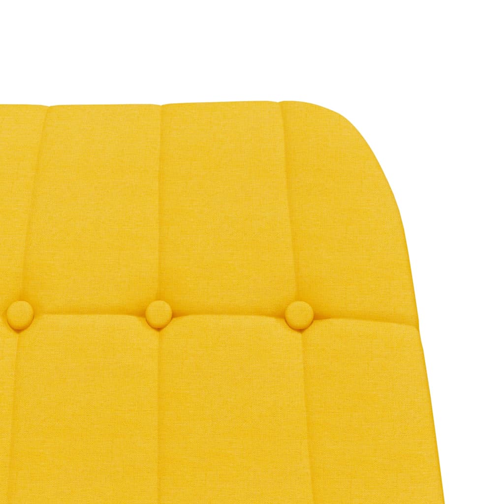 vidaXL Sillón mecedora con taburete tela amarillo mostaza