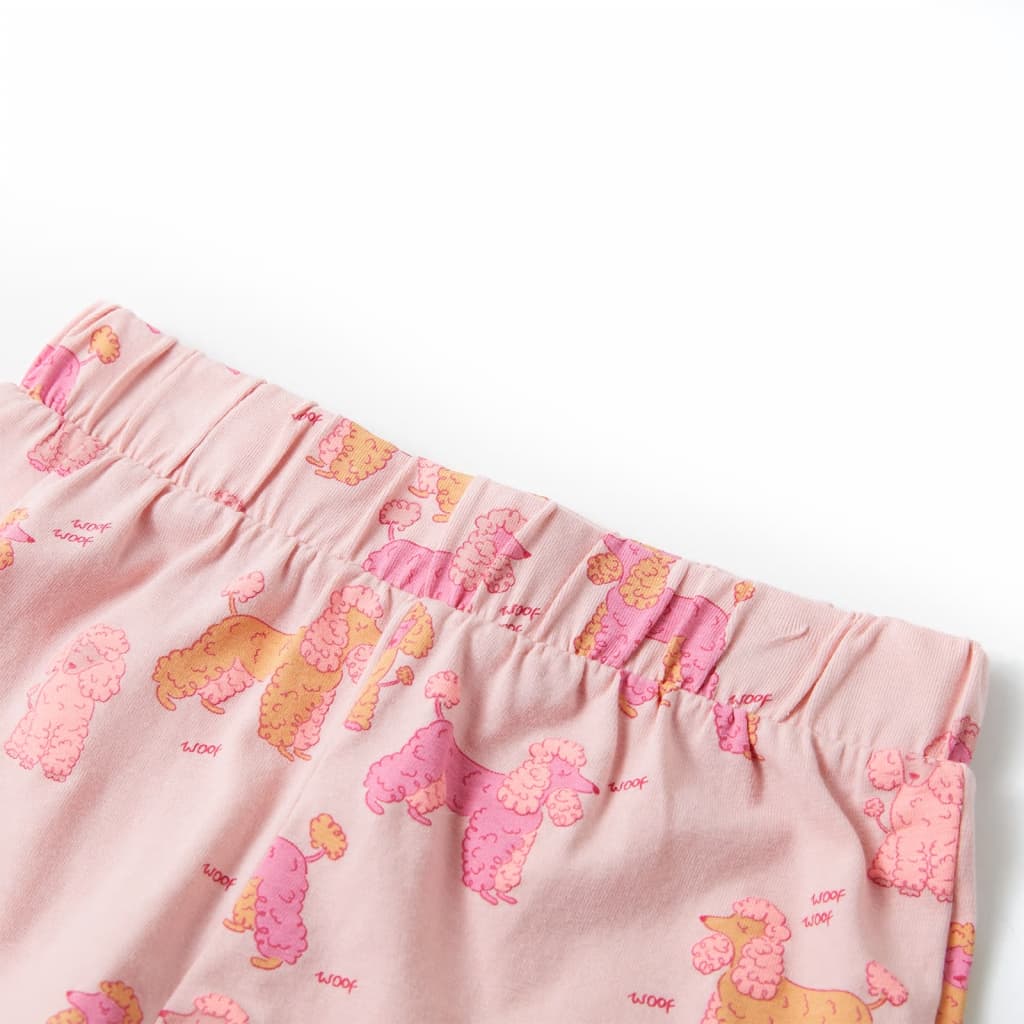 Pijama infantil de manga corta rosa claro 116