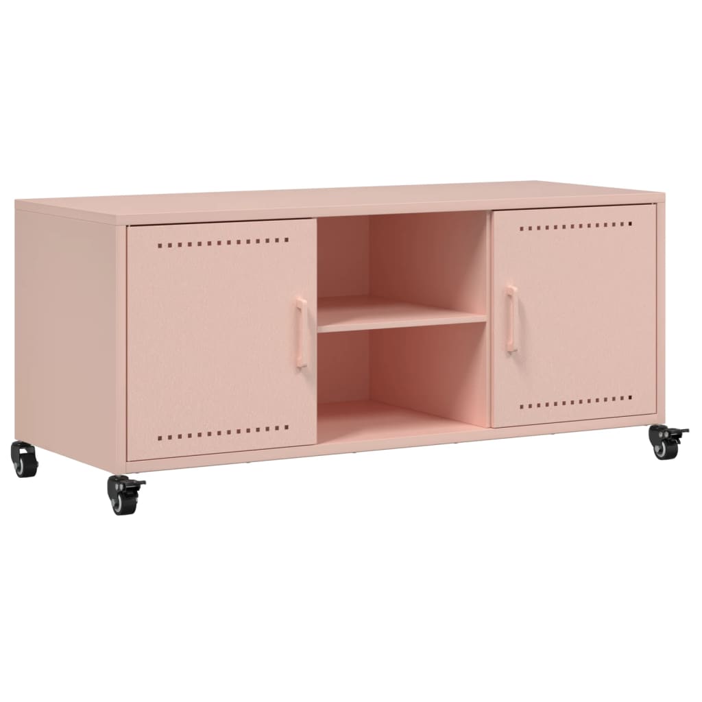 vidaXL Mueble de TV acero rosa 100,5x39x43,5 cm