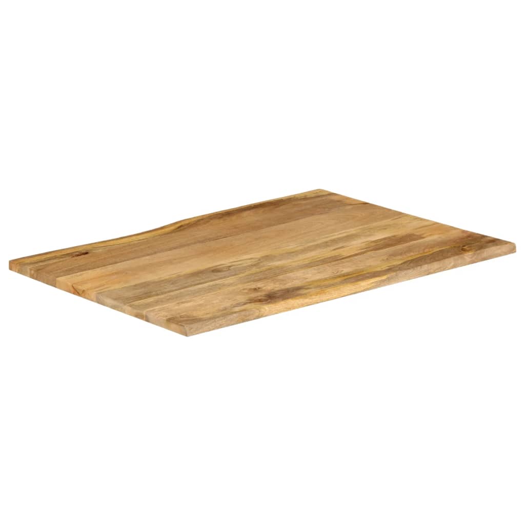 vidaXL Tablero de mesa borde natural madera maciza mango 90x80x2,5 cm