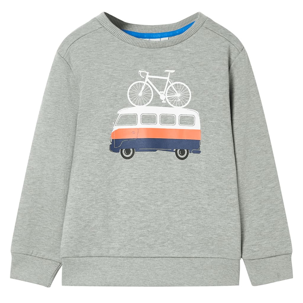 Sudadera infantil caqui claro mélange 116