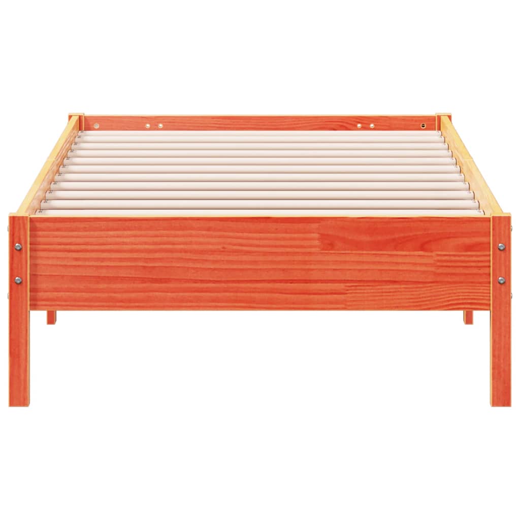 vidaXL Estructura de cama sin colchón madera de pino marrón 90x200 cm