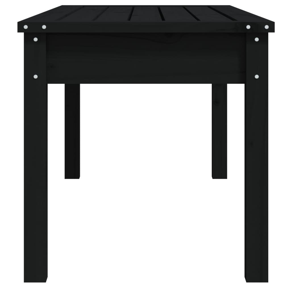 vidaXL Banco de jardín madera maciza pino negro 109x44x45 cm