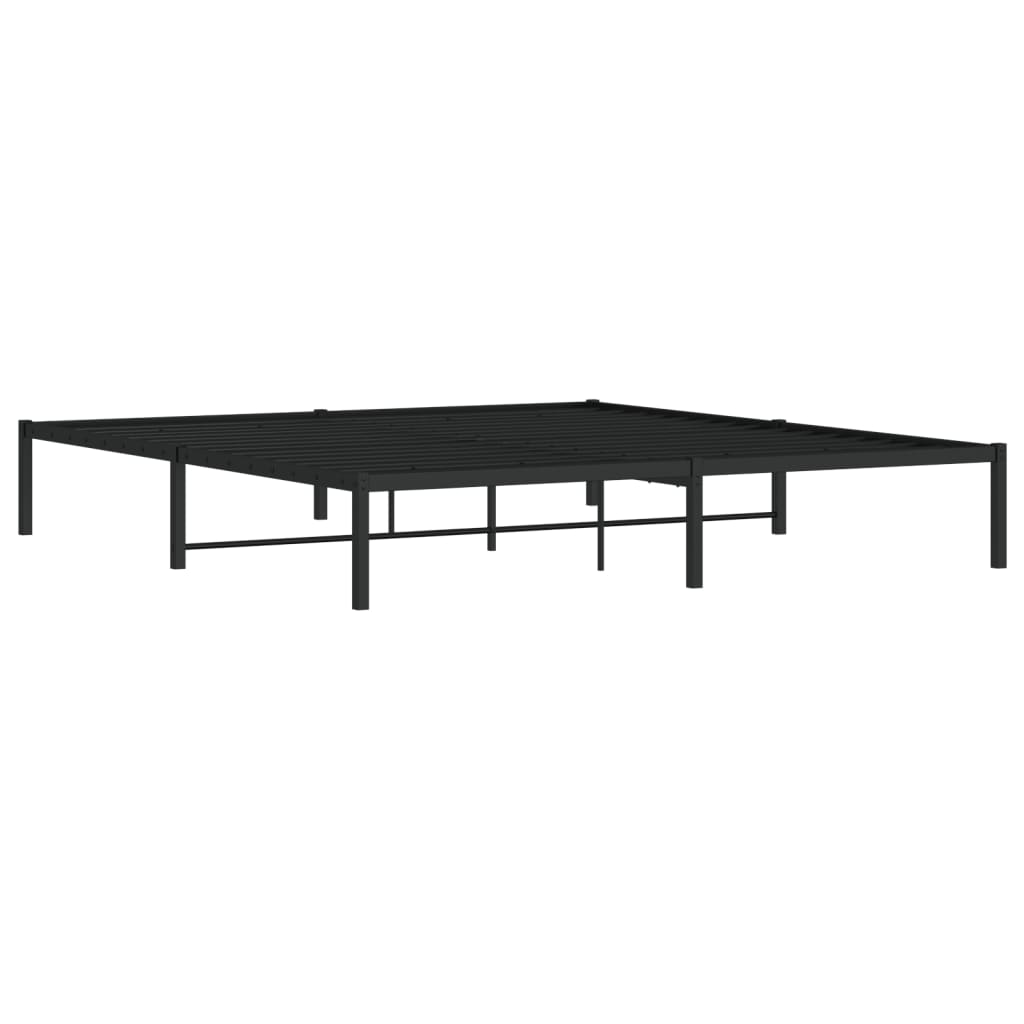 vidaXL Estructura de cama de metal negro 183x213 cm