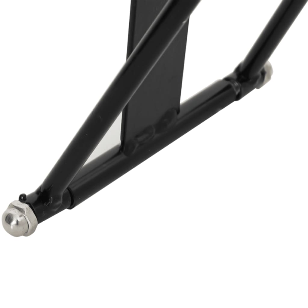 vidaXL Soporte para silla de montar plegable y portátil acero negro