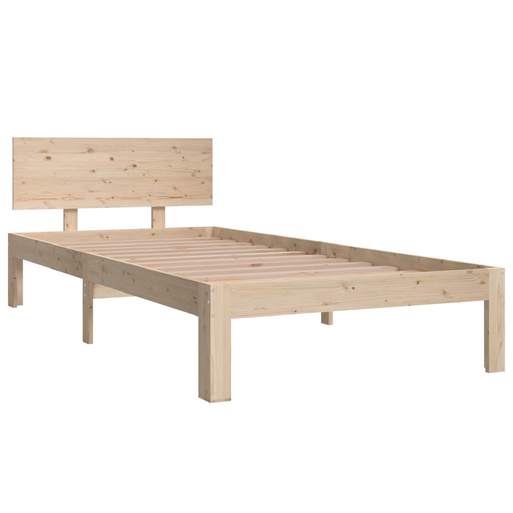 vidaXL Estructura de cama sin colchón madera maciza de pino 90x200 cm