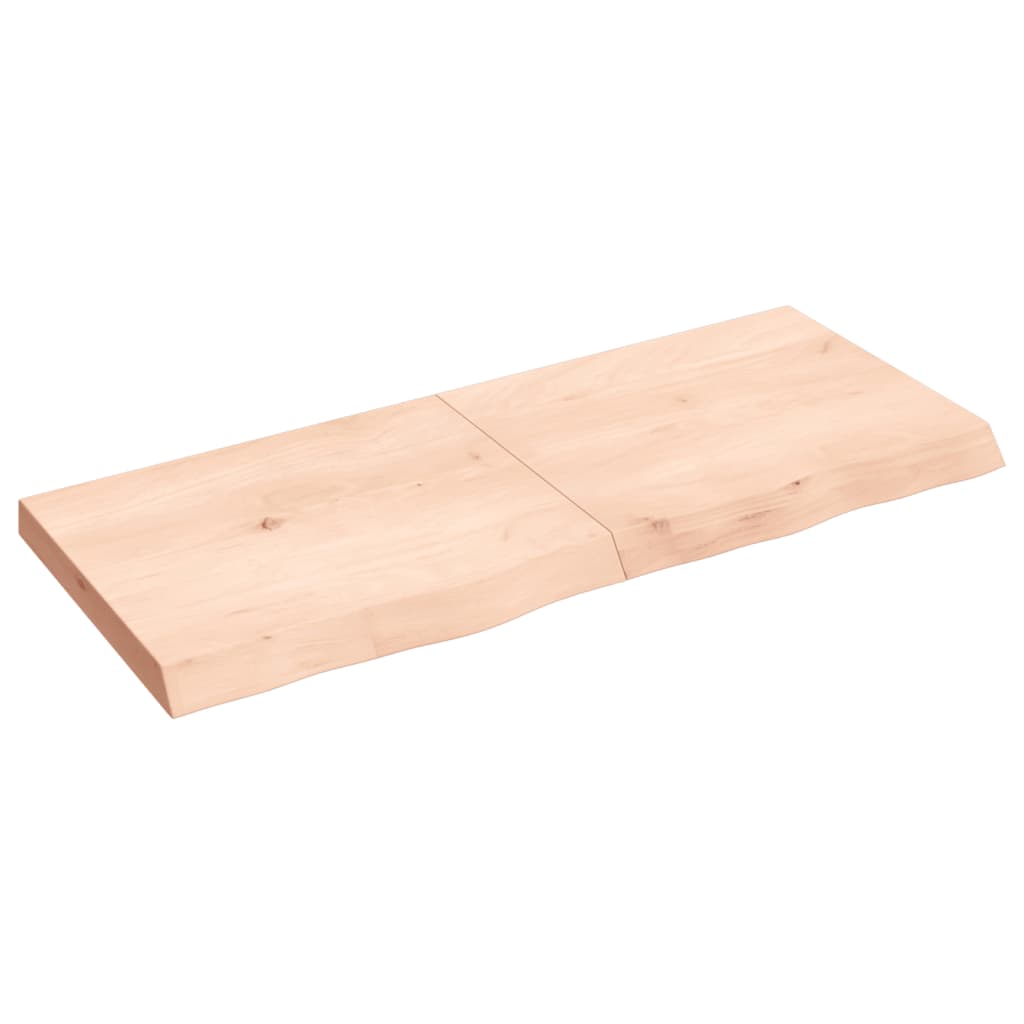 vidaXL Tablero de mesa madera maciza roble sin tratar 120x50x(2-6) cm