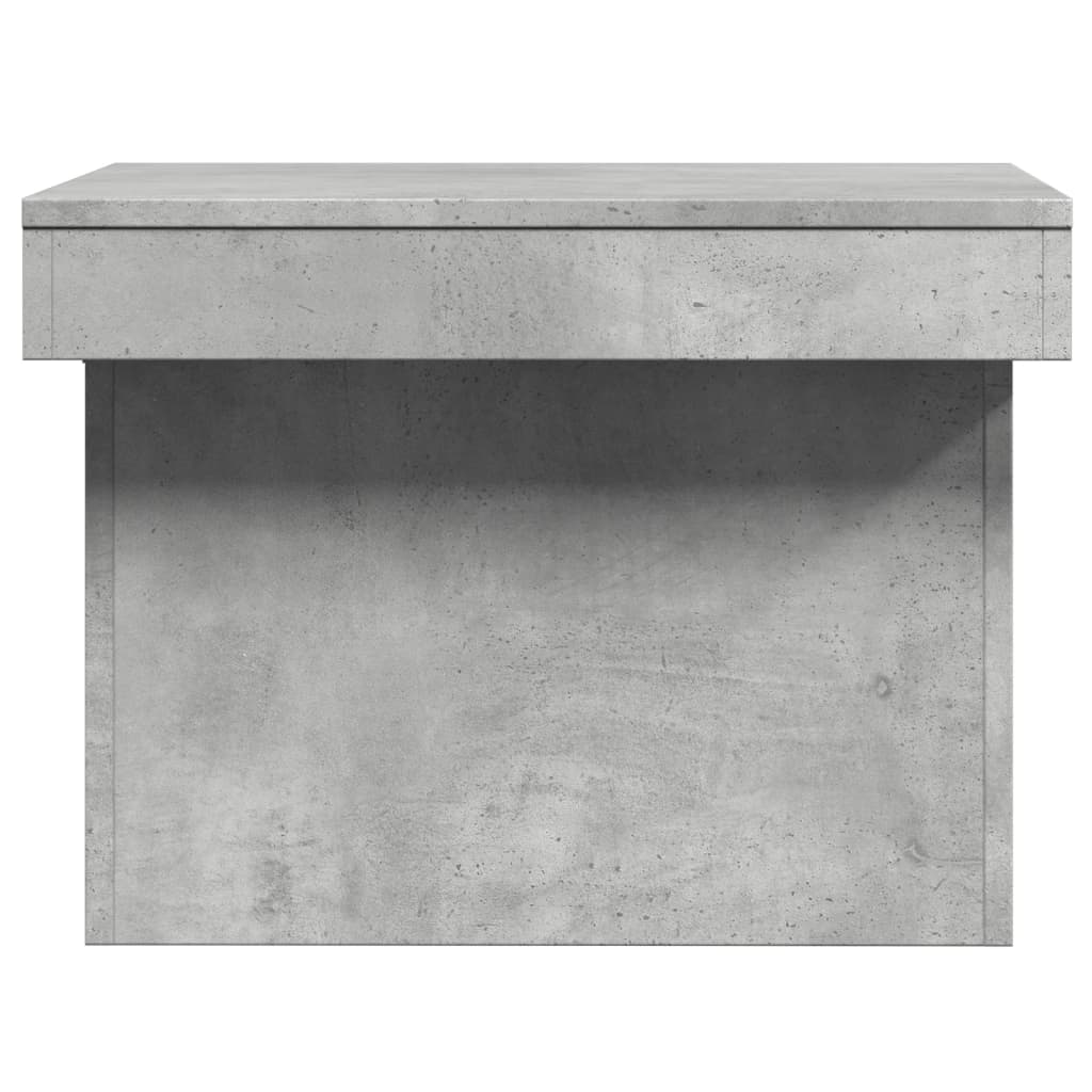 vidaXL Mesa de centro madera de ingeniería gris hormigón 80x55x40 cm