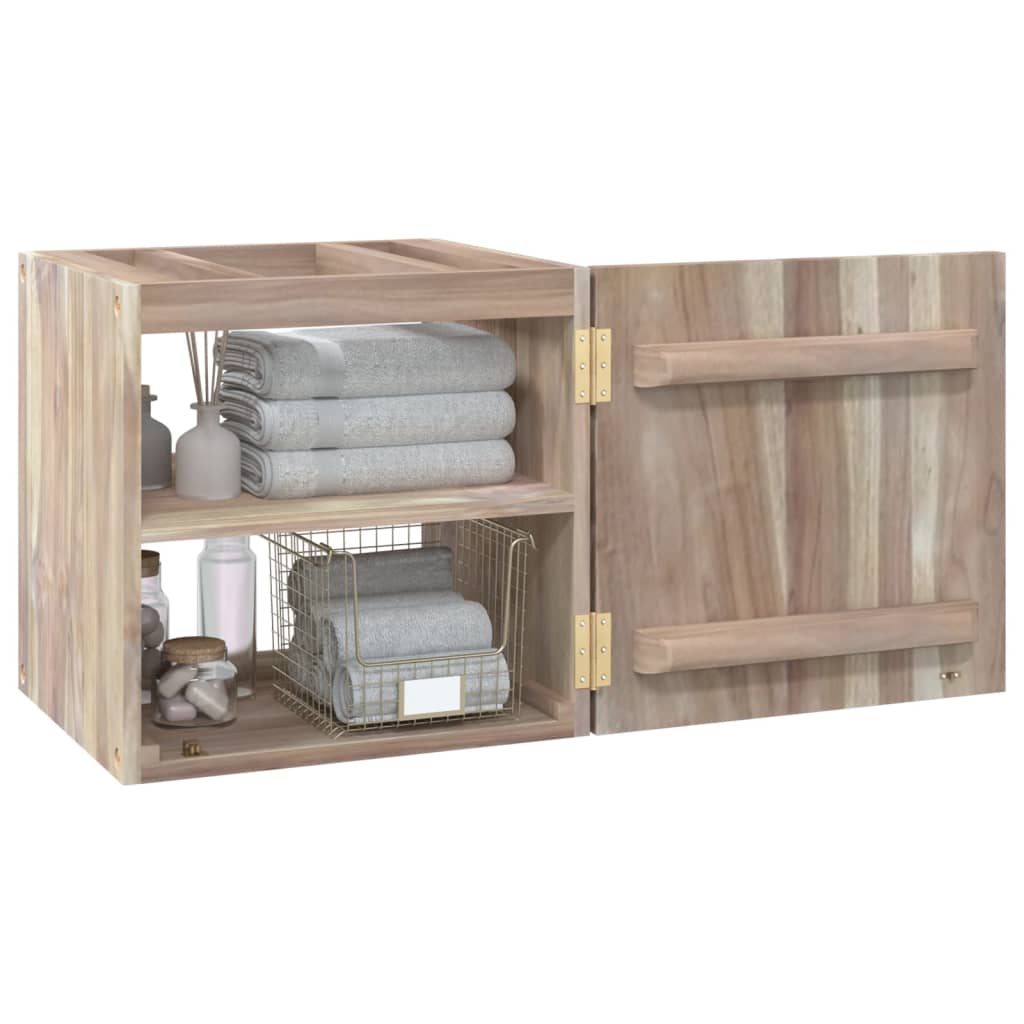 vidaXL Armario de baño de pared madera maciza de teca 41x38x40 cm