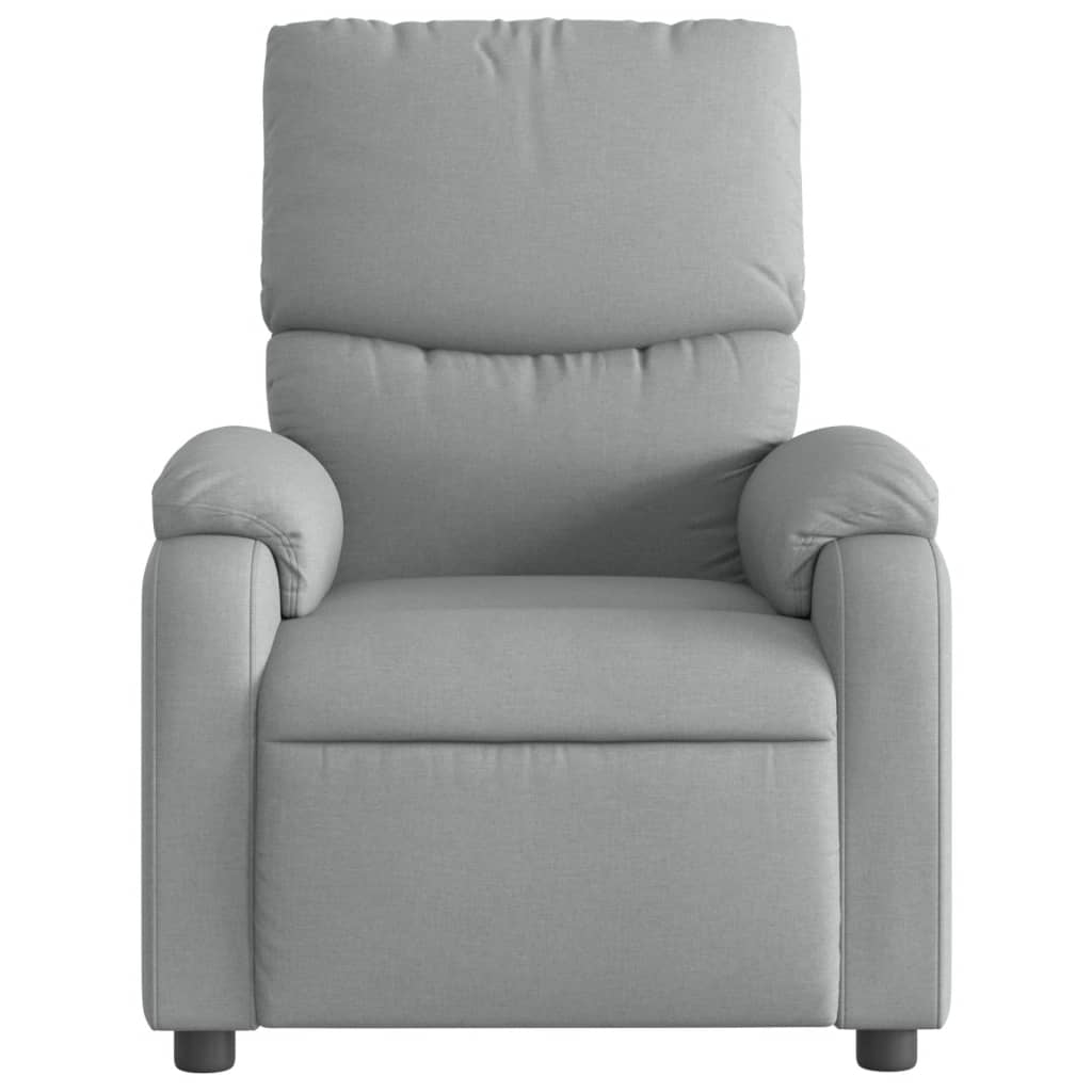 vidaXL Sillón reclinable de tela gris claro