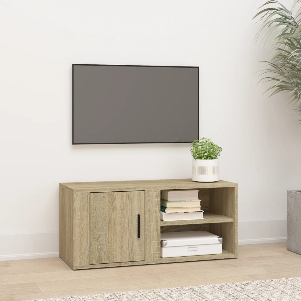 vidaXL Mueble para TV madera contrachapada roble Sonoma 80x31,5x36 cm