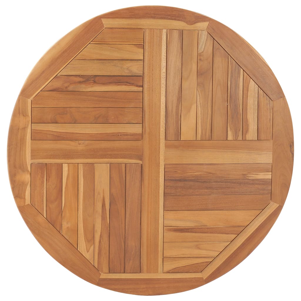 vidaXL Superficie de mesa redonda madera maciza de teca 2,5 cm 90 cm