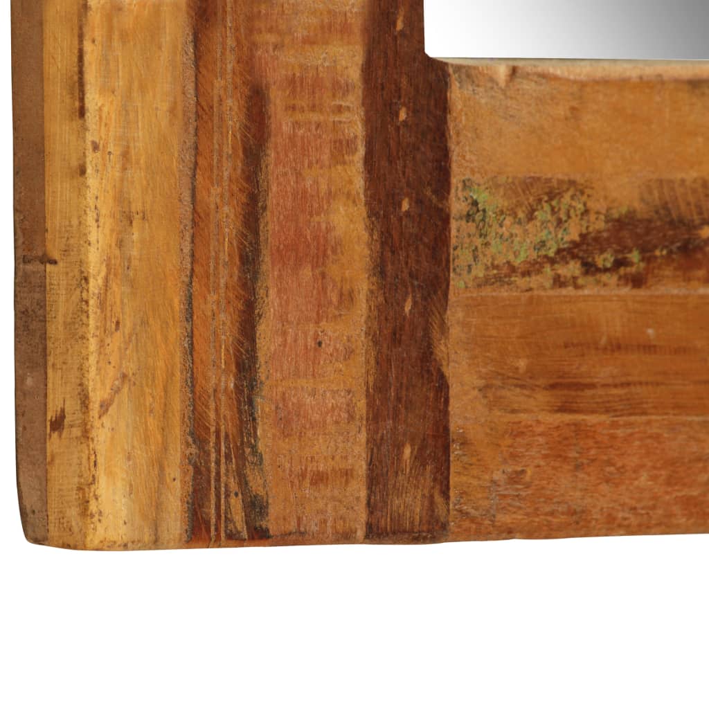 vidaXL Espejo de pared de madera maciza reciclada 60x60 cm