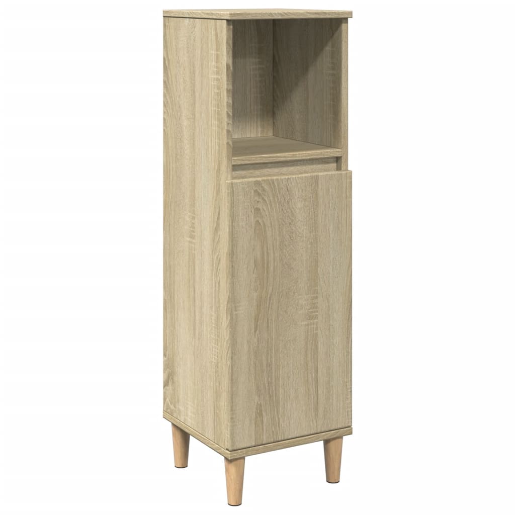 vidaXL Armario de baño madera contrachapada roble Sonoma 30x30x100 cm