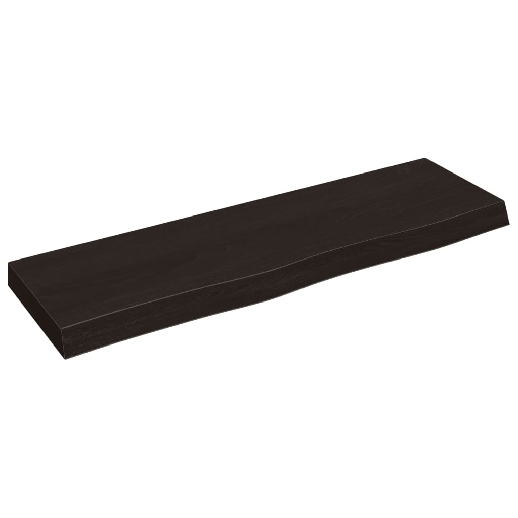 vidaXL Encimera de baño madera tratada marrón oscuro 100x30x(2-6) cm