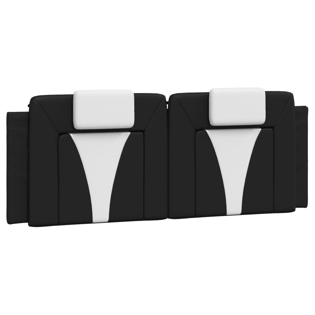 vidaXL Estructura cama con LED cuero sintético negro blanco 120x200 cm