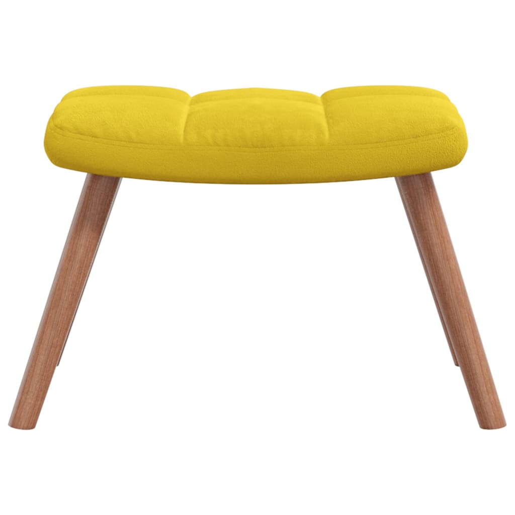 vidaXL Sillón de relax con taburete terciopelo amarillo mostaza