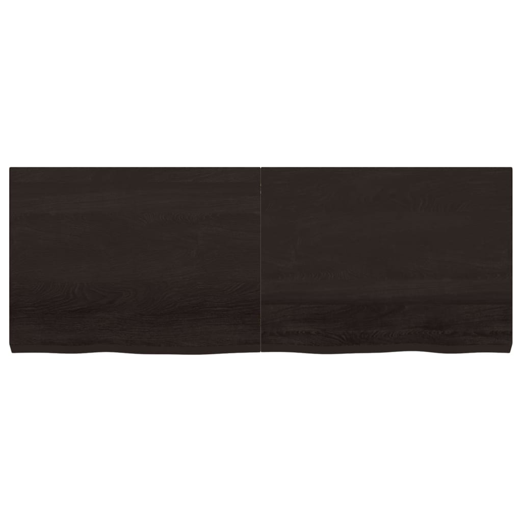 vidaXL Estante pared madera roble tratada marrón oscuro 160x60x(2-6)cm