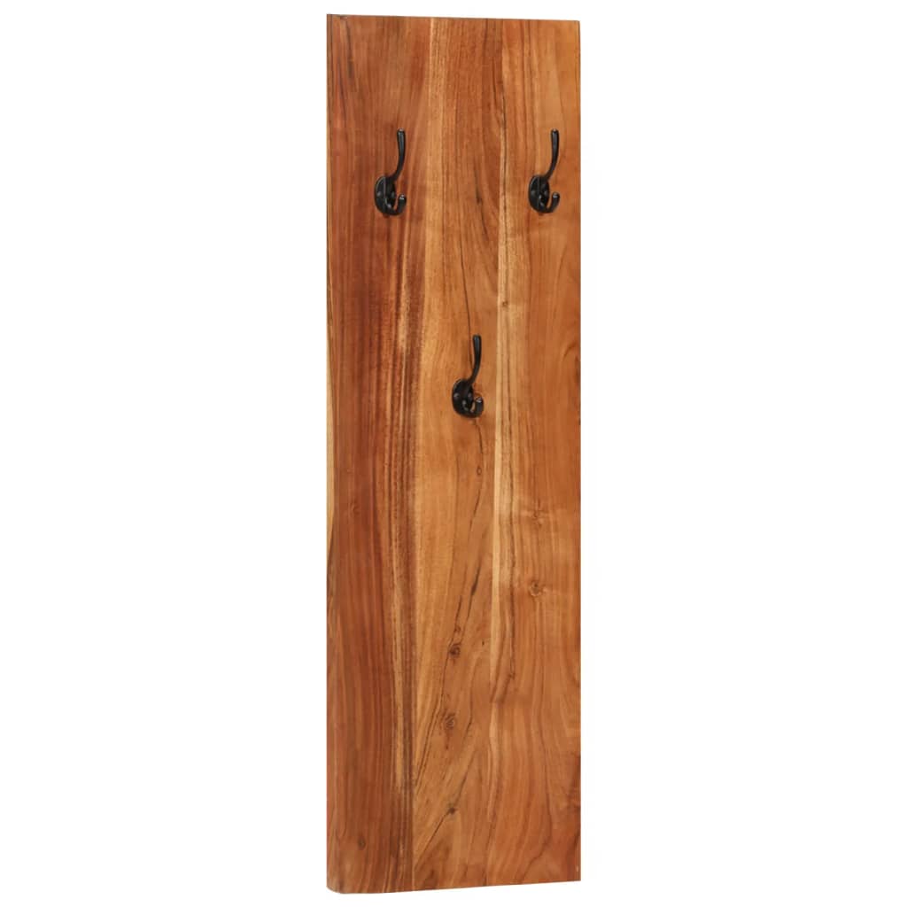 vidaXL Percheros de pared 2 uds madera maciza de acacia 36x3x110 cm