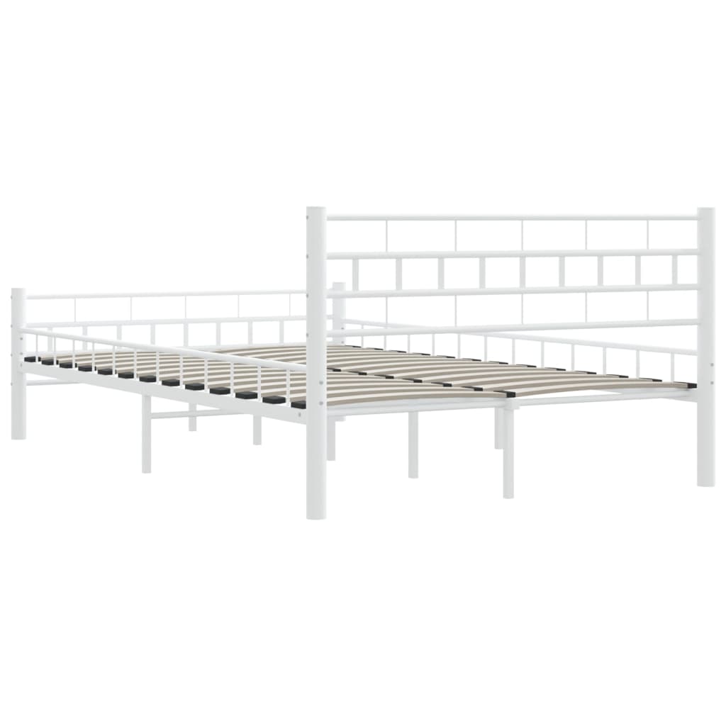 vidaXL Estructura de cama sin colchón metal blanco 140x200 cm