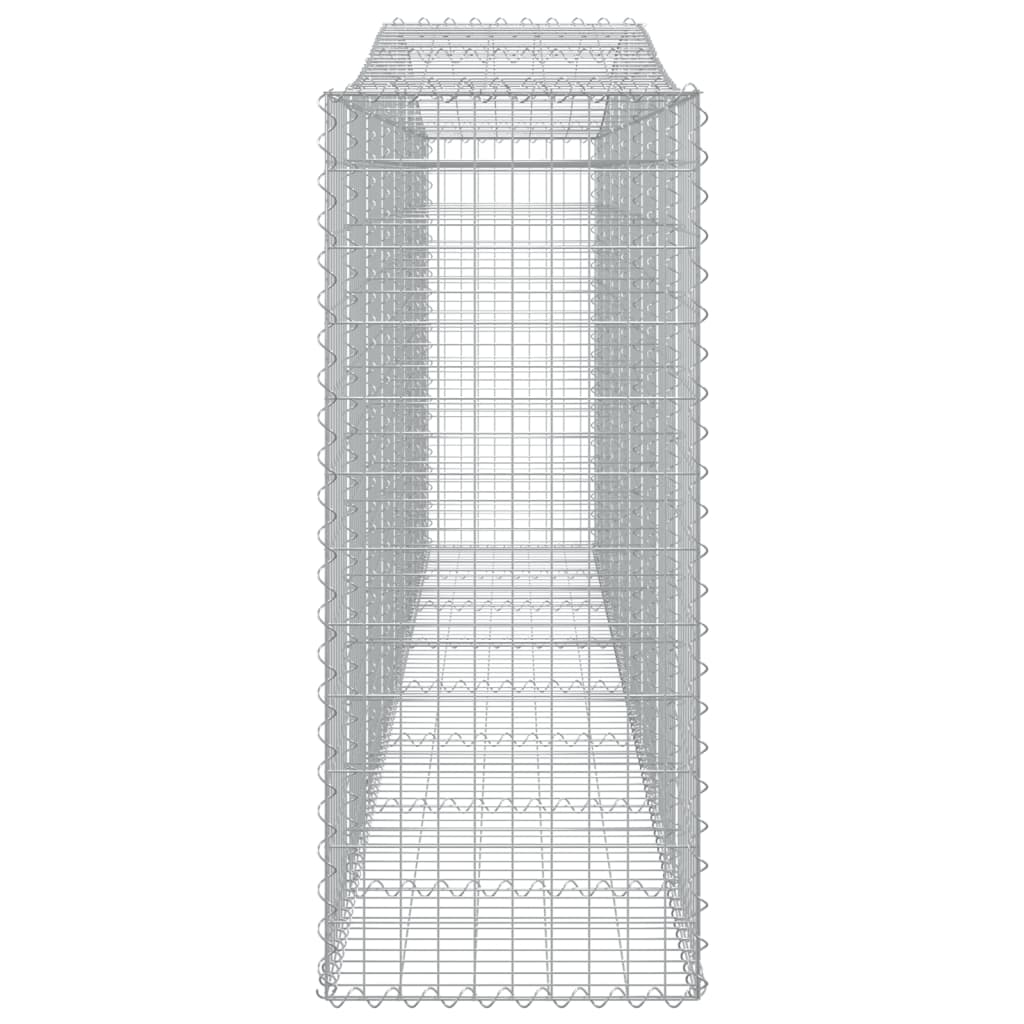 vidaXL Cestas de gaviones 2 uds forma de arco hierro 400x50x120/140 cm