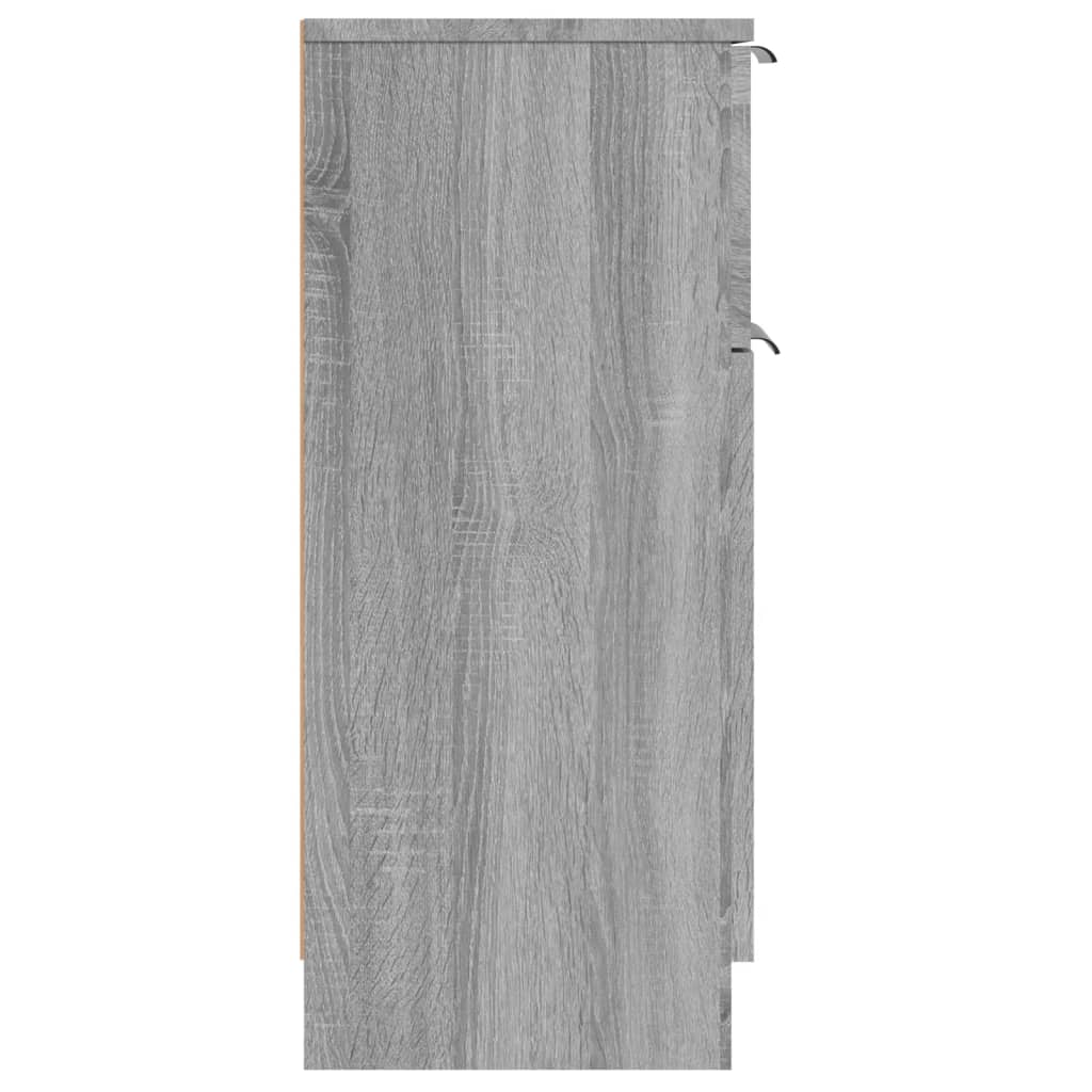 vidaXL Aparador de madera contrachapada gris Sonoma 30x30x70 cm