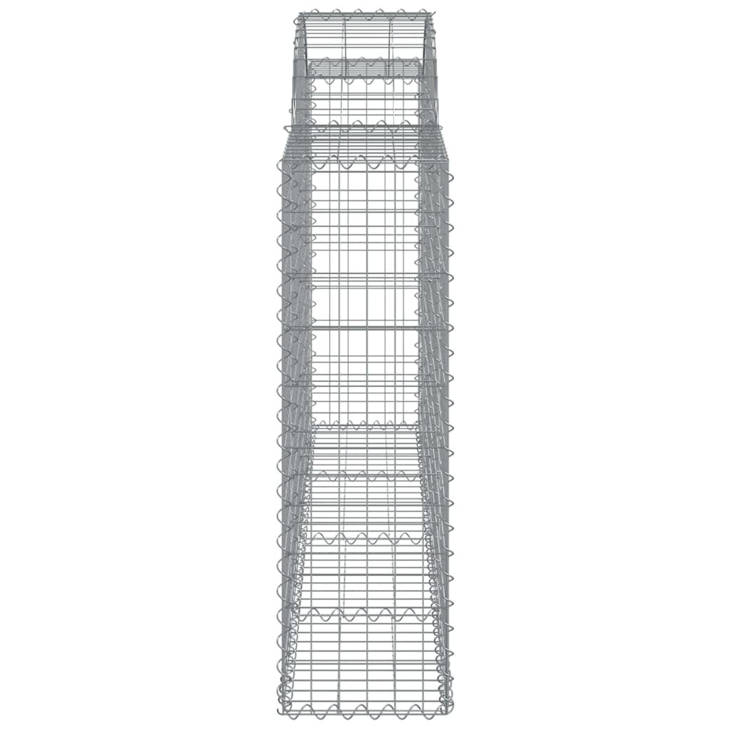 vidaXL Cestas de gaviones 6 uds forma de arco hierro 200x30x100/120 cm