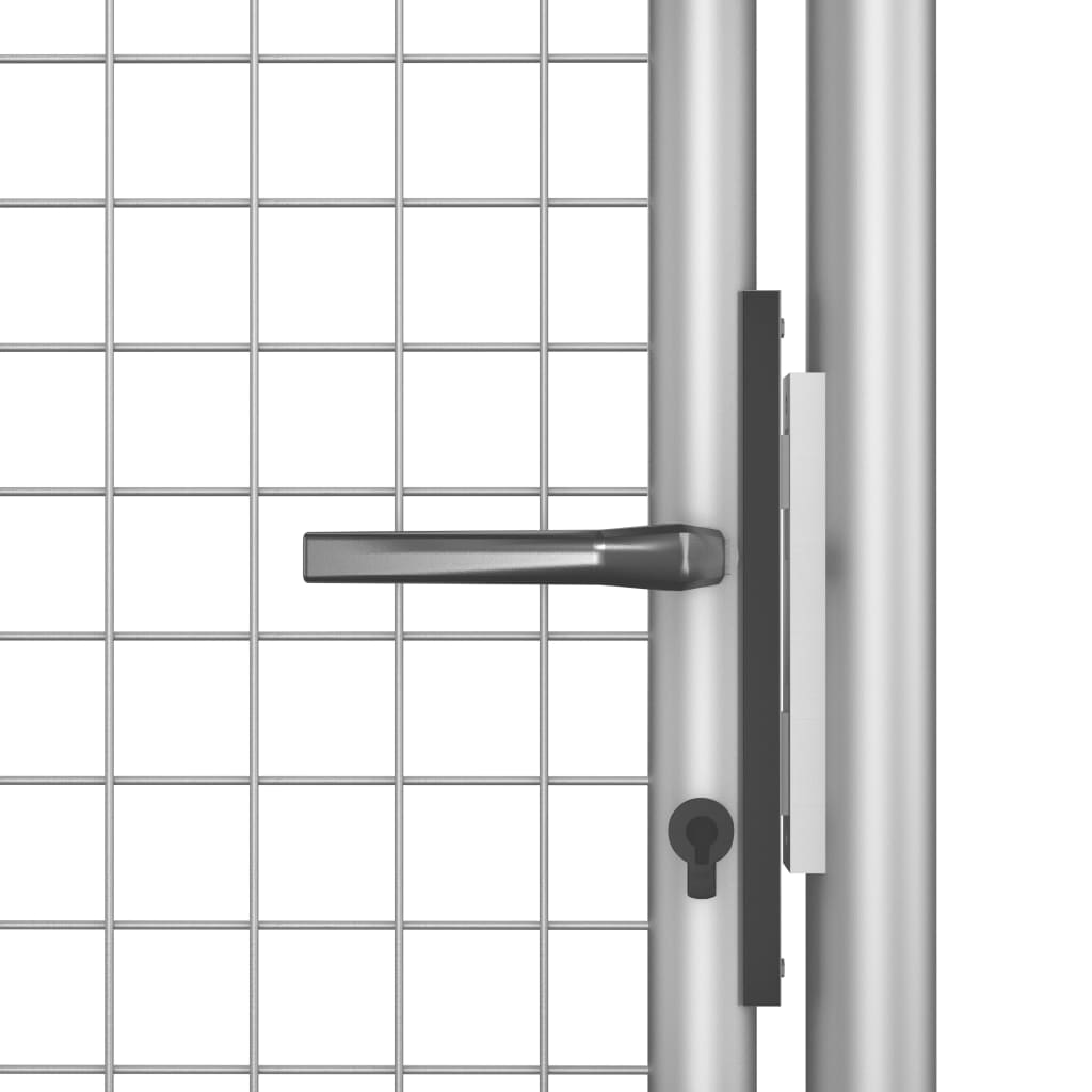 vidaXL Puerta de jardín acero galvanizado plateado 105x250 cm