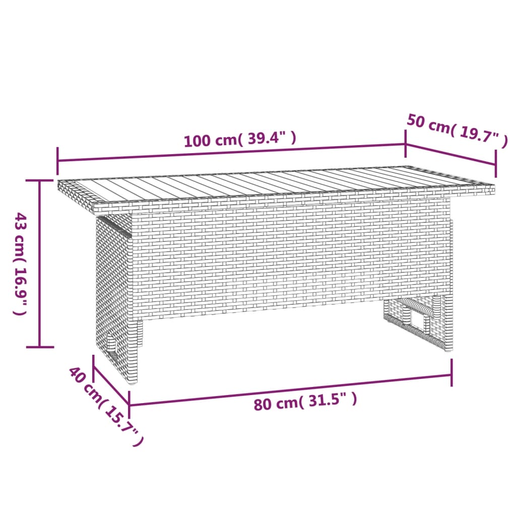 vidaXL Set de muebles de jardín 3 pzas y cojines ratán sintético negro