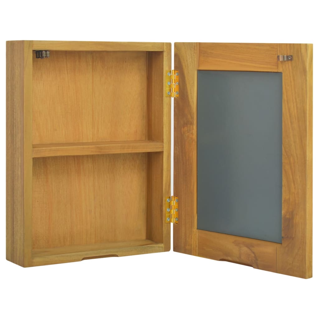 vidaXL Mueble con espejo madera maciza de teca 30x10x40 cm