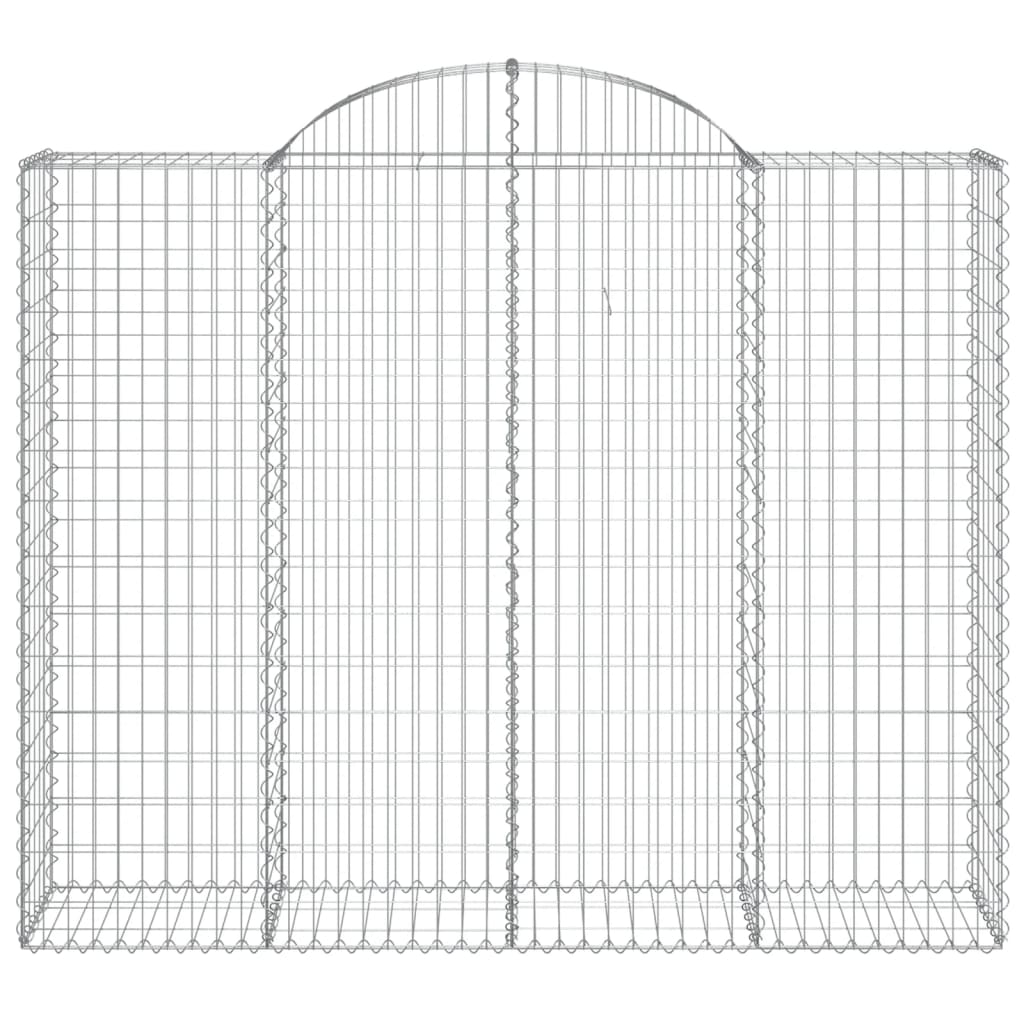 vidaXL Cestas de gaviones 6 uds forma de arco hierro 200x50x160/180 cm