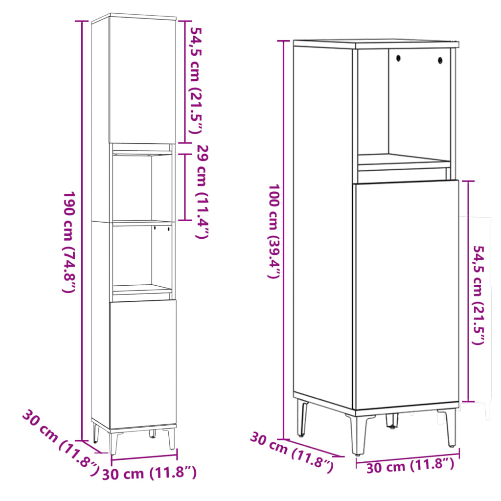 vidaXL Set de muebles de baño 3 pzas madera contrachapada roble Sonoma