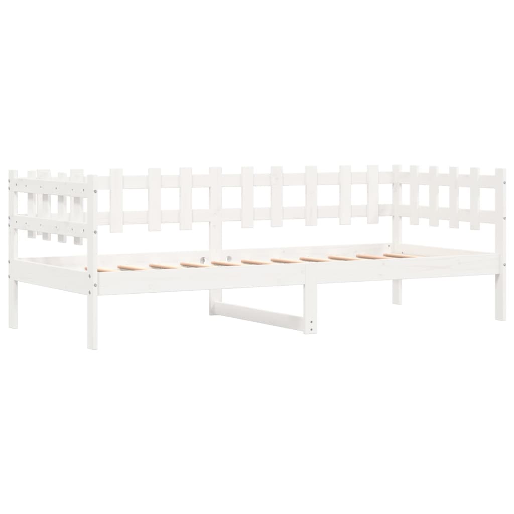 vidaXL Sofá cama sin colchón madera maciza de pino blanco 90x190 cm