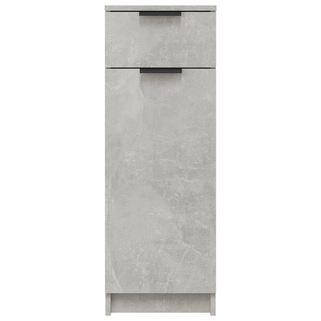 vidaXL Armario de baño madera contrachapada gris hormigón 32x34x90 cm