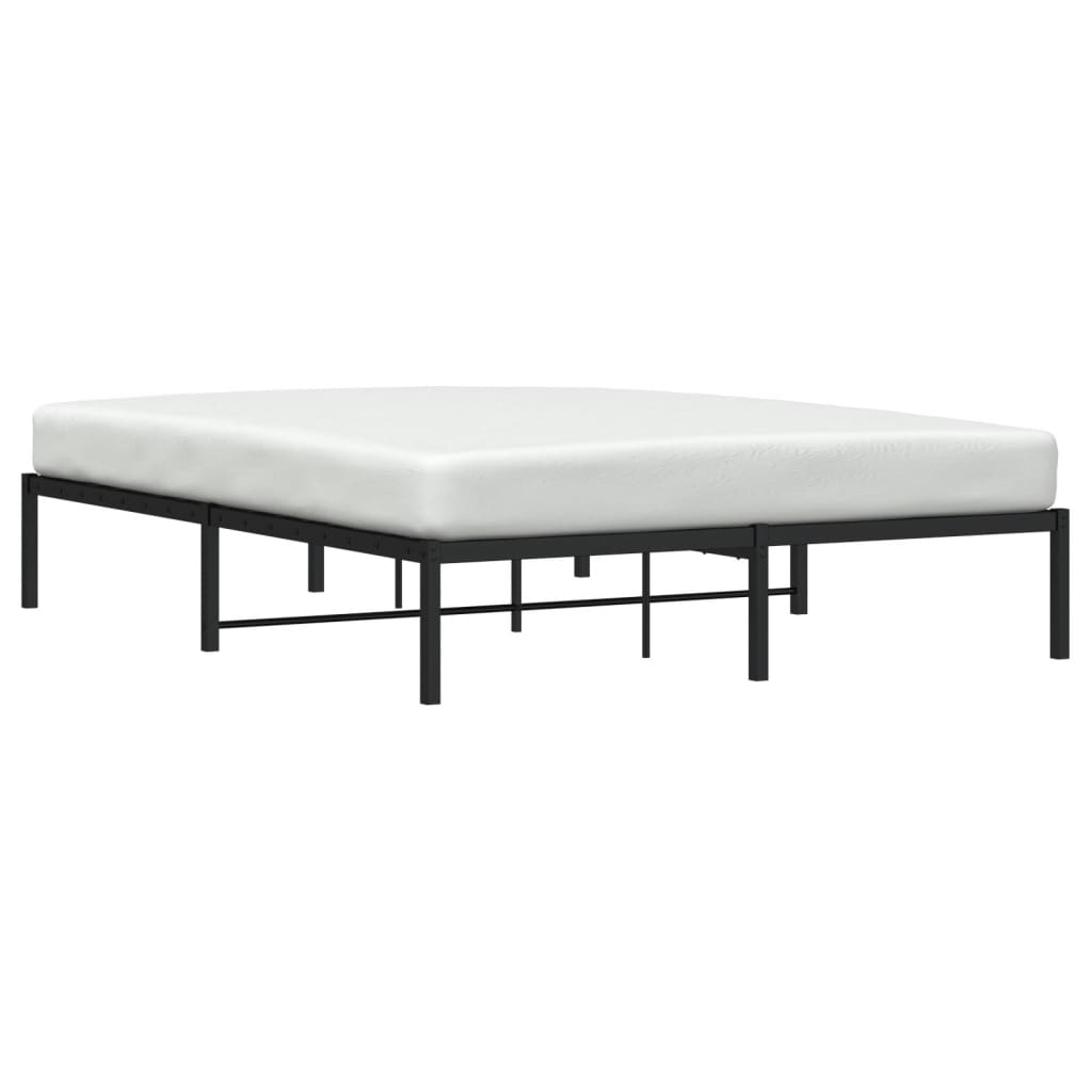 vidaXL Estructura de cama de metal negro 150x200 cm