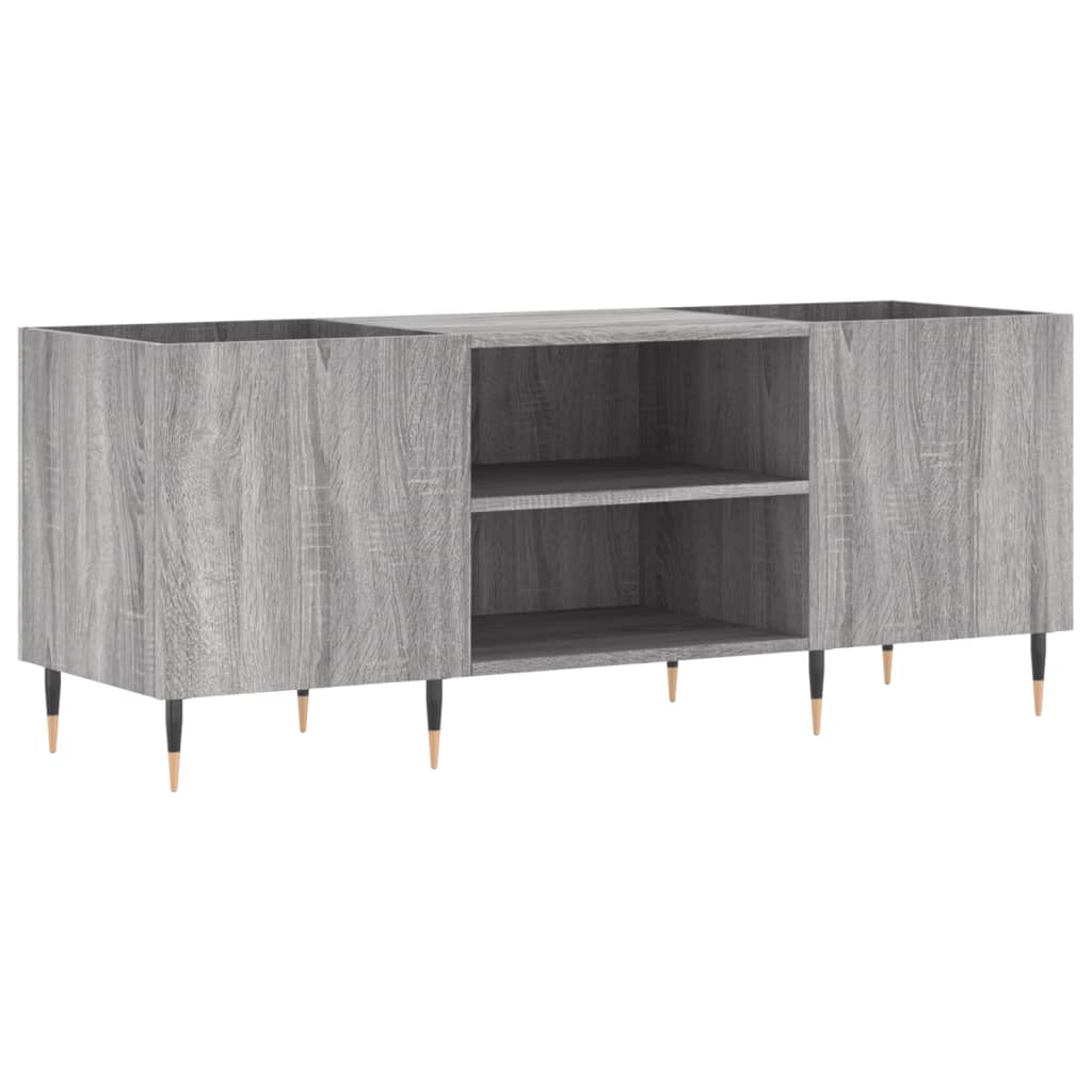 vidaXL Mueble para discos madera contrachapada gris sonoma 121x38x48cm