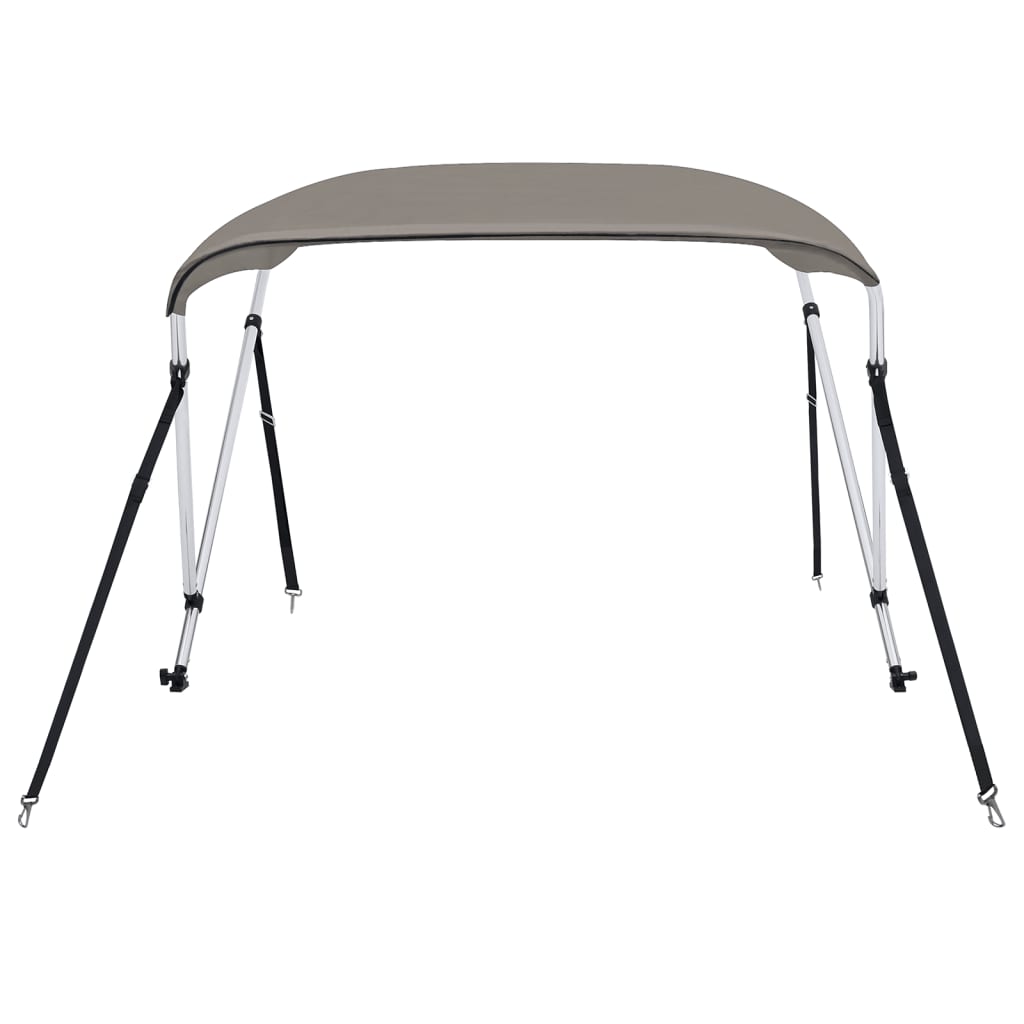 vidaXL Toldo bimini de 2 arcos gris 180x130x110 cm