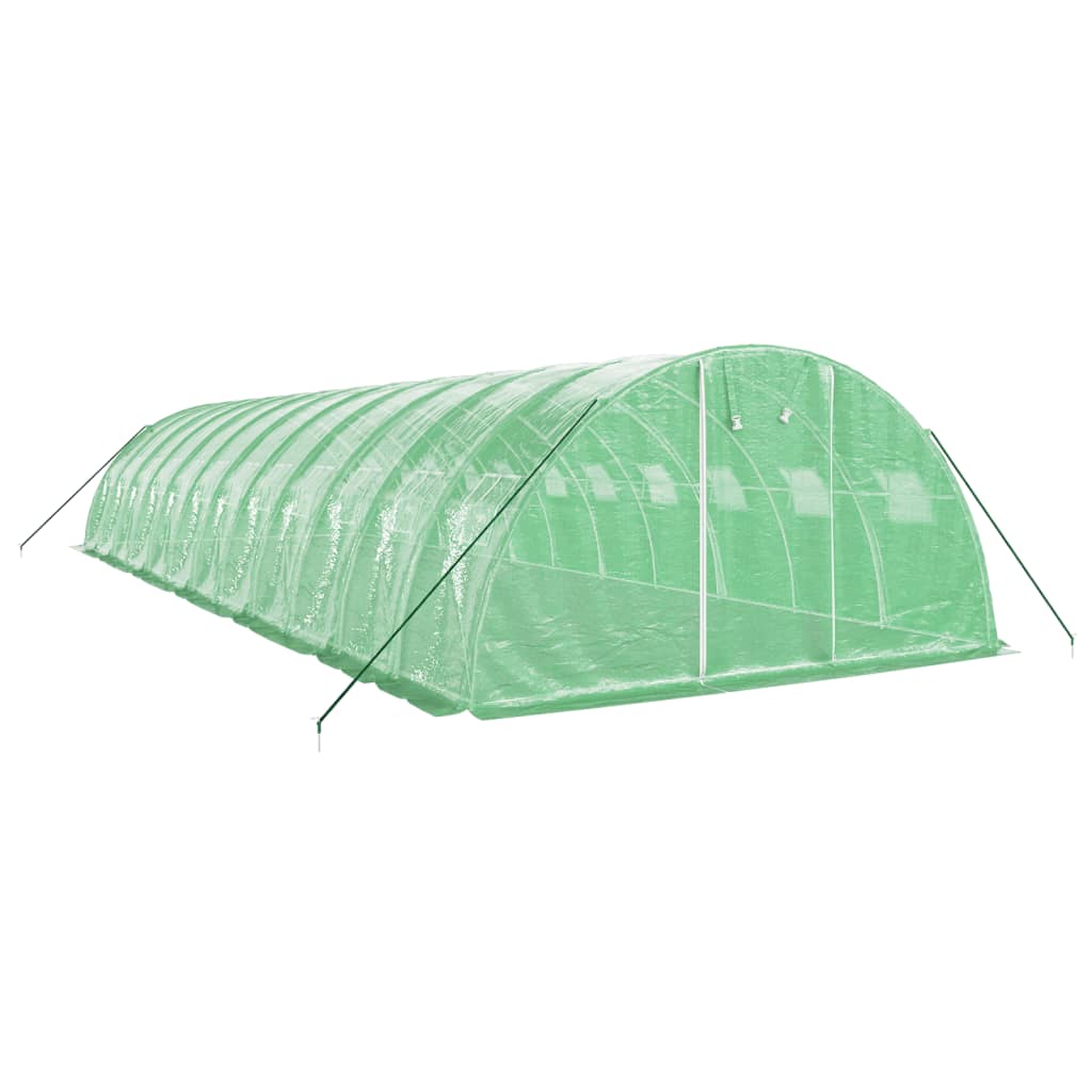 vidaXL Invernadero con estructura de acero verde 48 m² 12x4x2 m