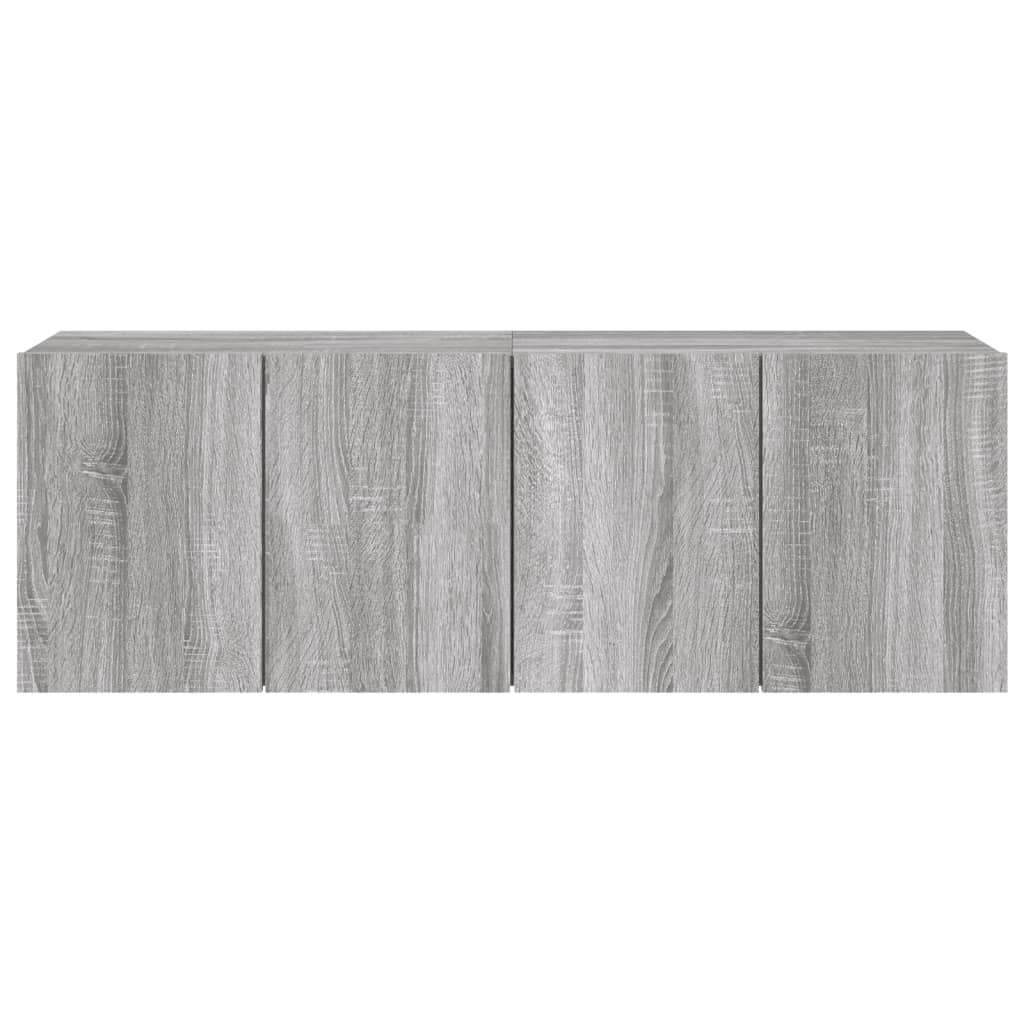 vidaXL Muebles para TV de pared 2 unidades gris Sonoma 60x30x41 cm