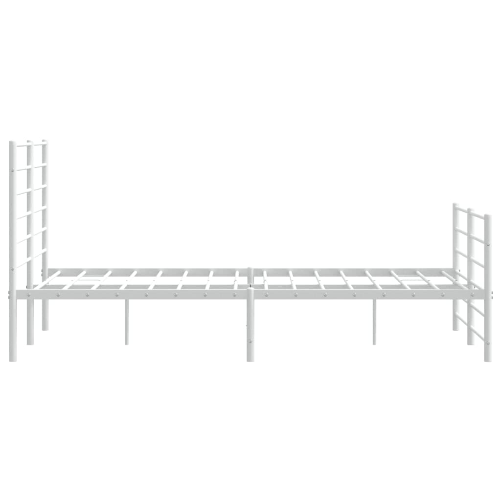 vidaXL Estructura cama sin colchón con estribo metal blanco 120x200 cm